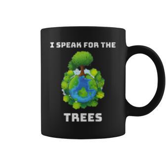Kids Kawaii Earth Day Celebration I Speak For The Trees Nature Graphic Print Coffee Mug - Monsterry