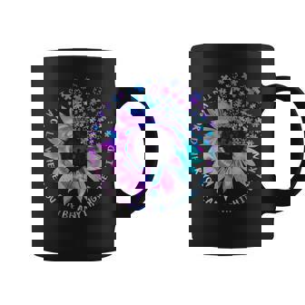 Be Kind Autism Awareness Kindness Sunflower Tie Dye Puzzle Coffee Mug - Seseable