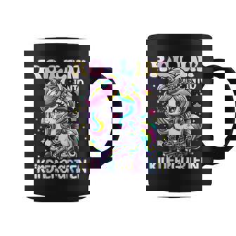 Kindergarten Back To School First Day Girls Rollin Unicorn Coffee Mug | Seseable UK