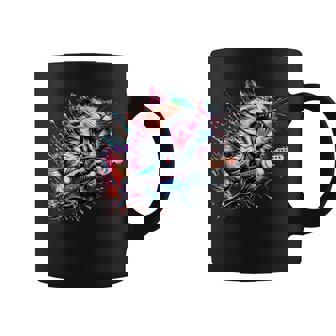 Kitty Cat Playing Guitar Rock Cat Heavy Metal Cat Music Cat Coffee Mug | Seseable UK