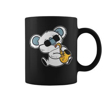 Koala Playing Saxophone Band Member Coffee Mug - Monsterry DE