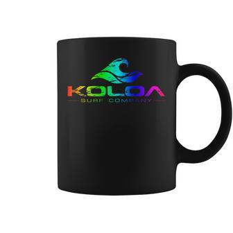 Koloa Surf Vintage Wave Multicolor Logo Surf Shop Graphic Coffee Mug - Monsterry UK