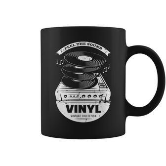 La Música Es Mi Universo Siente El Sonido Con Un Disco Deinilo Retro Taza de café - Regaloses