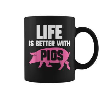Laida Mejor Con Cerdos Lechón Amante Del Cerdo Taza de café - Regaloses