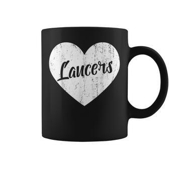 Lancers School Sports Fan Team Spirit Mascot Heart Coffee Mug - Monsterry DE