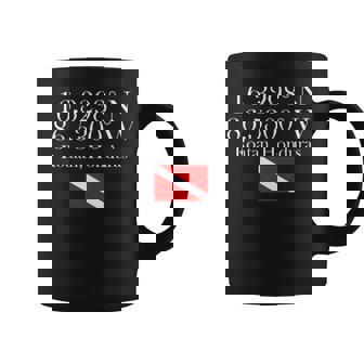 Latitude And Longitude Of Roatan Scuba Dive Coffee Mug - Monsterry