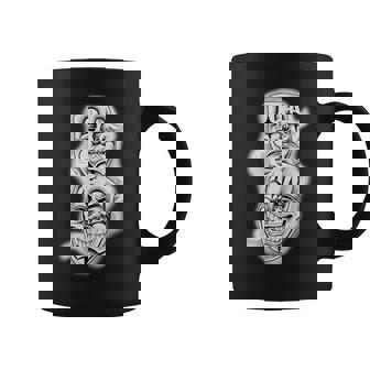 Laugh Now Cry Later Chicano Tattoo Flash Coffee Mug | Seseable UK