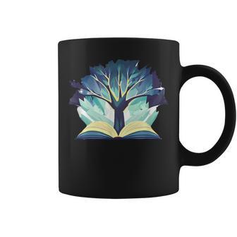 Leer Libro Literatura Libros Biblioteca Ilustración De Libros Taza de café - Regaloses