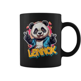 Lennox Beautiful Boys' Name With Cute Panda Tassen - Geschenkecke