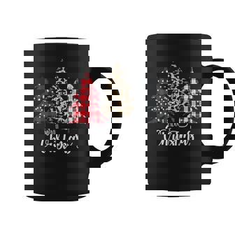 Leopard And Buffalo Plaid Vintage Country Christmas Tree Coffee Mug - Monsterry