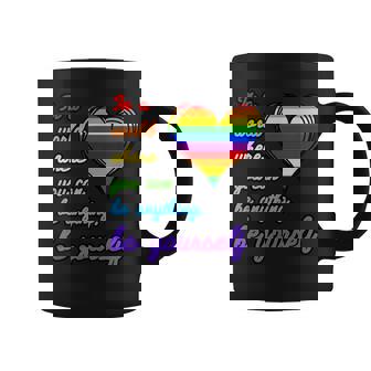 Lgbtq Be Yourself Gay Pride Rainbow Flag Lgbt Ally Coffee Mug - Thegiftio UK