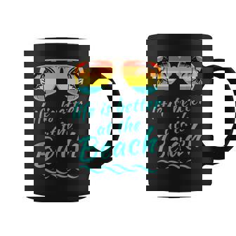 Life Is Better At The Beach Retro Palm Trees Summer Coffee Mug | Mazezy