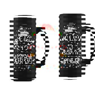 Most Likely To Drink All Santa's Beer Drinking Christmas Coffee Mug - Thegiftio UK