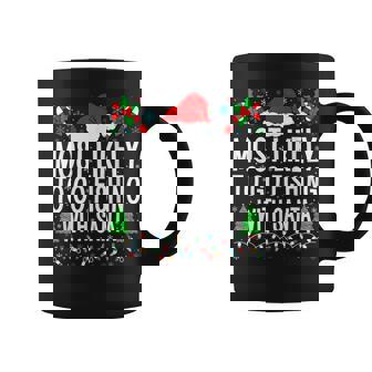 Most Likely To Go Fishing With Santa Fishing Christmas Graphic Print Coffee Mug - Monsterry