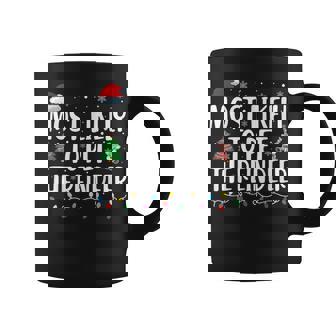 Most Likely To Pet The Reindeer Family Matching Christmas Coffee Mug - Thegiftio