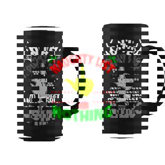 On The List Of Naughty And I Regret Nothing Christmas Graphic Print Coffee Mug - Monsterry