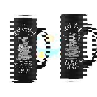 Live Laugh Toaster Bath Sarcastic Unhinged Meme Saying Coffee Mug - Monsterry