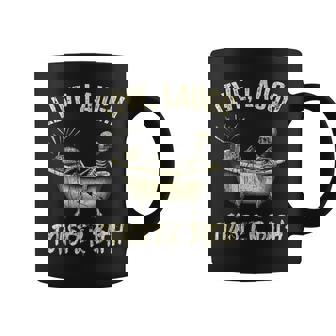 Live Laugh Toaster Bath Skeleton Bathroom Coffee Mug - Monsterry