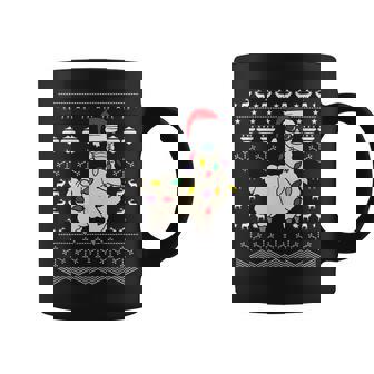 Llama Christmas Alpaca Air Pollution Ugly Christmas Sweater Coffee Mug | Seseable FR