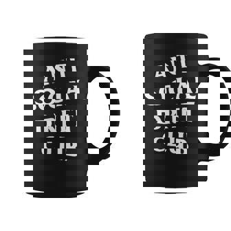 Logo Anti Social Drift Club Blanco Delantero Trasero Taza de café - Regaloses