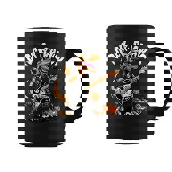 Los Niños De Rock And Rawr Dinosaur Adoran A T-Rex Dino Boy Rocker Man Taza de café - Regaloses