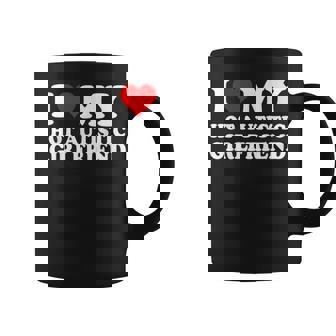 I Love My Hot Autistic Girlfriend I Heart My Gf With Autism Coffee Mug - Thegiftio UK