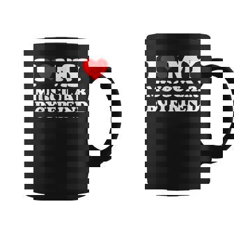 I Love My Muscular Boyfriend I Heart My Hot Boyfriend Gf Coffee Mug - Thegiftio UK