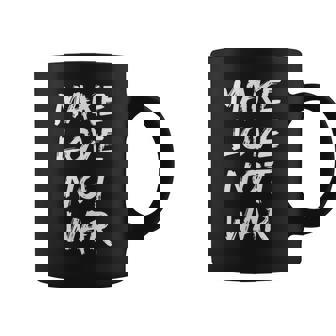 Make Love Not War Peace Religion Culture Faith Human World Graphic Print Coffee Mug - Monsterry