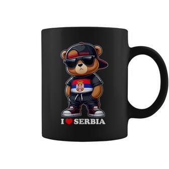 I Love Serbia Serbian Flag Teddy Bear Srbija Tassen - Seseable