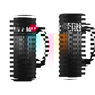 I Love Techno Música Electrónica Rave Festival Raver Taza de café - Regaloses