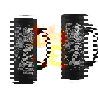 Love Turkey Cafeteria Worker Life Pumpkin Thanksgiving Coffee Mug | Seseable CA