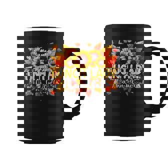 Lunch Lady Thankful Thanksgiving Sunflowers Fall Proud Job Coffee Mug - Thegiftio UK