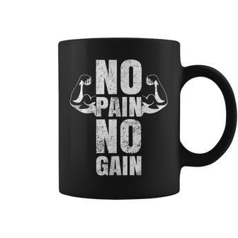 Lustiges Gym No Pain No Gain Geschenk Fitnessstudio Sprüche Tassen - Geschenkecke