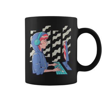 Manga Japonais Fille Codage Japonais Manga Japonais Tasse - Cadeauxyz