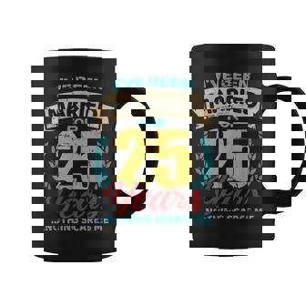 Married For 25 Years Silver Wedding Anniversary Coffee Mug - Thegiftio UK