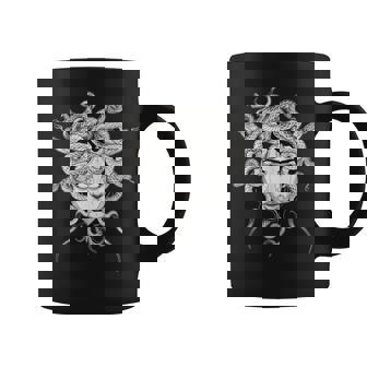 Medusa Blackwork Greek Mythology Coffee Mug - Thegiftio