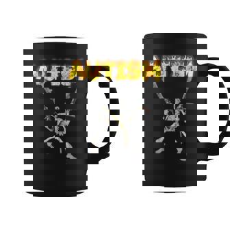 Meme Esqueleto Autismo Cuello Taza de café - Regaloses
