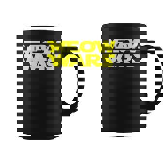 Meow Wars Cat Lover Graphic Print Coffee Mug - Monsterry