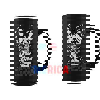 Merica French Bulldog Frenchie Dog American Flag 4Th Of July Coffee Mug | Seseable UK