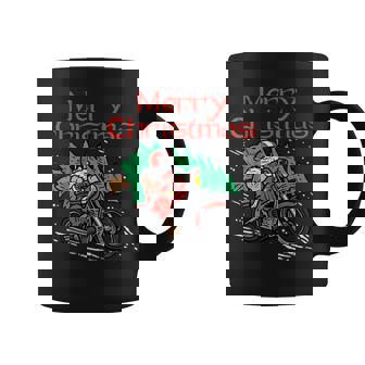 Merry Christmas Biker Santa Xmas Motorcycle Big Bike Dad Men Coffee Mug - Monsterry