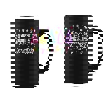 Merry Christmas Bright Christmas Tree Light Colorful Glowing Coffee Mug - Monsterry
