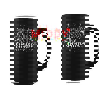Merry Christmas Buffalo Plaid Red Santa Family Matching Xmas Coffee Mug - Monsterry