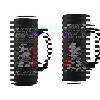 Merry Christmas Cute Rainbow Cat Lover Quote Ugly Sweater Coffee Mug - Thegiftio UK