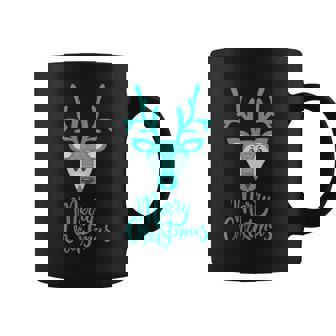 Merry Christmas Greeting Furry North Pole Deer Graphic Print Coffee Mug - Monsterry