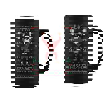 Merry Gainzmas Fit Santa Gym Workout Ugly Christmas Sweater Coffee Mug - Thegiftio
