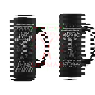 Merry Liftmas Christmas Ugly Santa Sweater Coffee Mug - Thegiftio