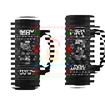 Merry Woofmas Ugly Sweater Christmas German Shepherd Lover Coffee Mug - Thegiftio UK