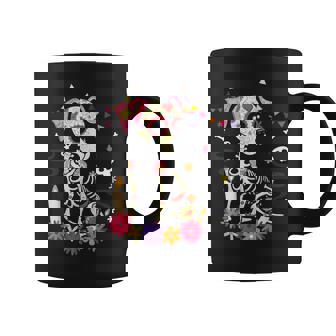Mexican Dog Day Of The Dead Skeleton Sugar Flowers Dogs Coffee Mug - Thegiftio UK