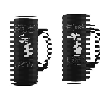 Michigan Midwest T Mitten Great Lakes Unsalted Coffee Mug - Monsterry