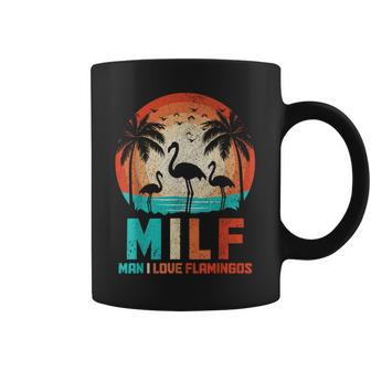 MILF Man I Love Flamingos Lustigerintage Flamingo Liebhaber Tassen - Seseable